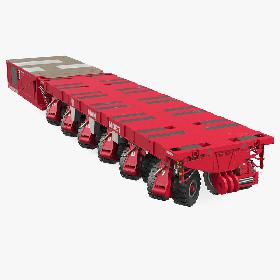 3D Self-Propelled Modular Transporter Mammoet Rigged model